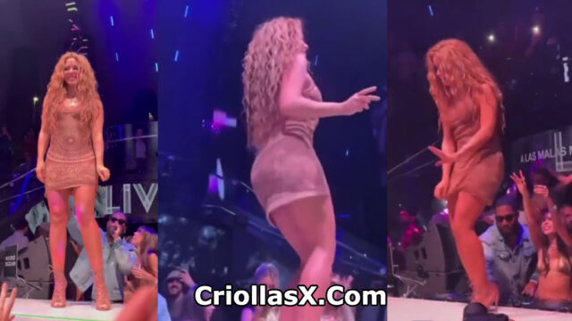 Shakira intenta grabar debajo de la falda mientras baila – Famosos