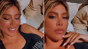 Wanda Nara famosa argentina mostrando su peso en un vivo de Instagram