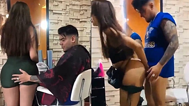 El peluquero se deja culiar como si nada
