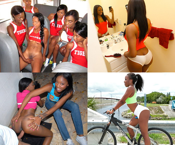 ¡Las chicas negras negras muestran sus mejores habilidades en la cámara!